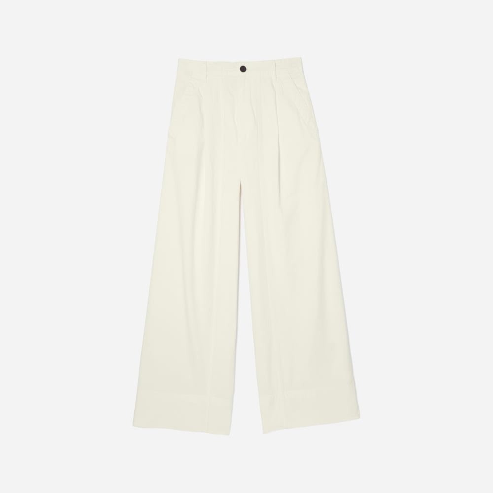 Everlane The Tourist Pant High Waist Bone White Wide Leg Cotton Linen 8 - Picture 5 of 13